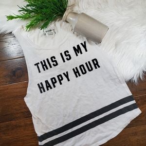 PINK Victoria's Secret Black/White Tank Top | XS